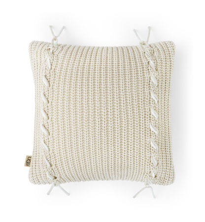 UGG® Merino Knit Decorative Pillow, 20" x 20" - Cream