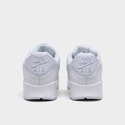 Men's Nike Air Max 90 Casual Shoes - White/White/Wolf Grey/White