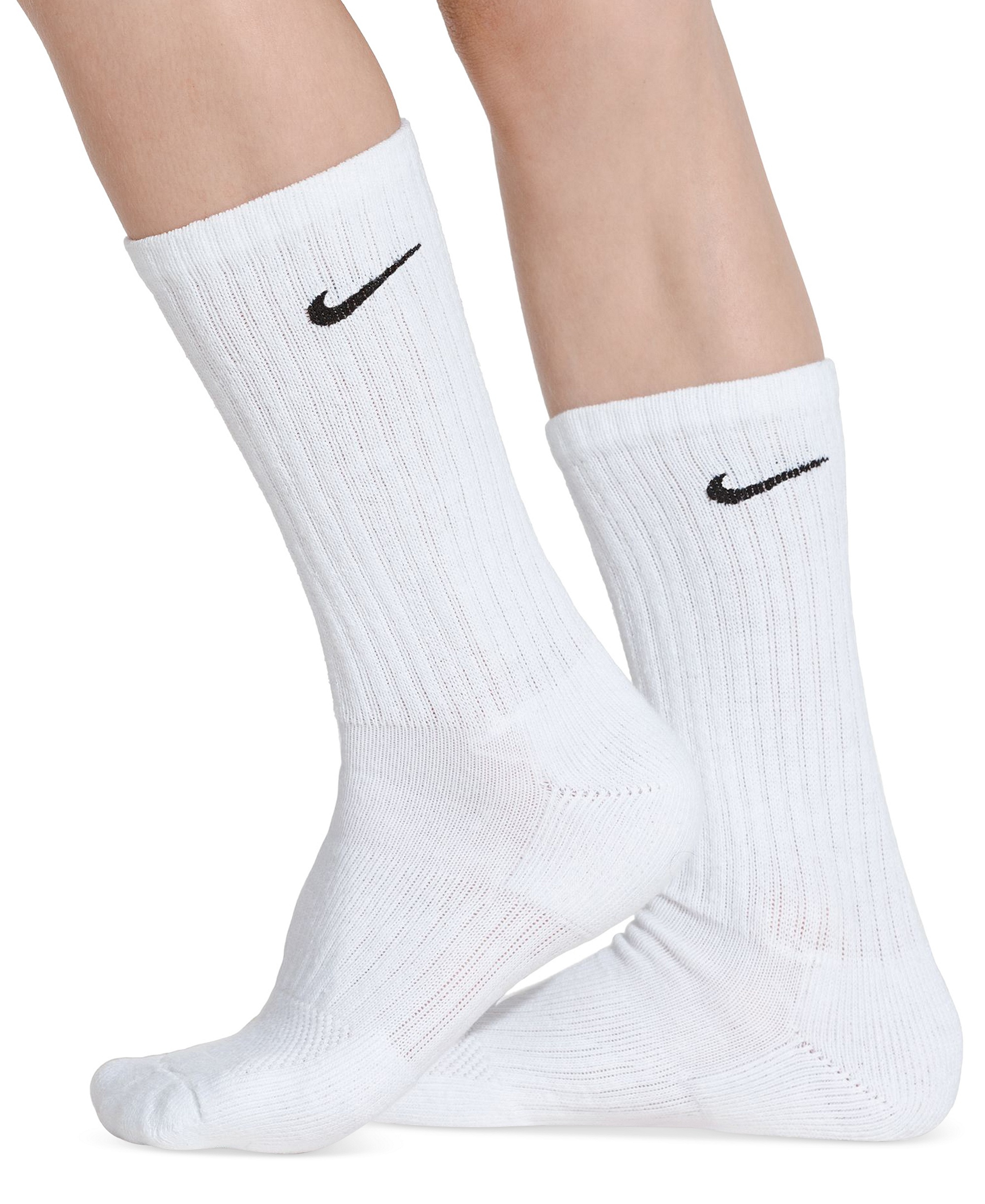 Nike Big Kids' Cushioned Crew Socks, 6 Pairs - White