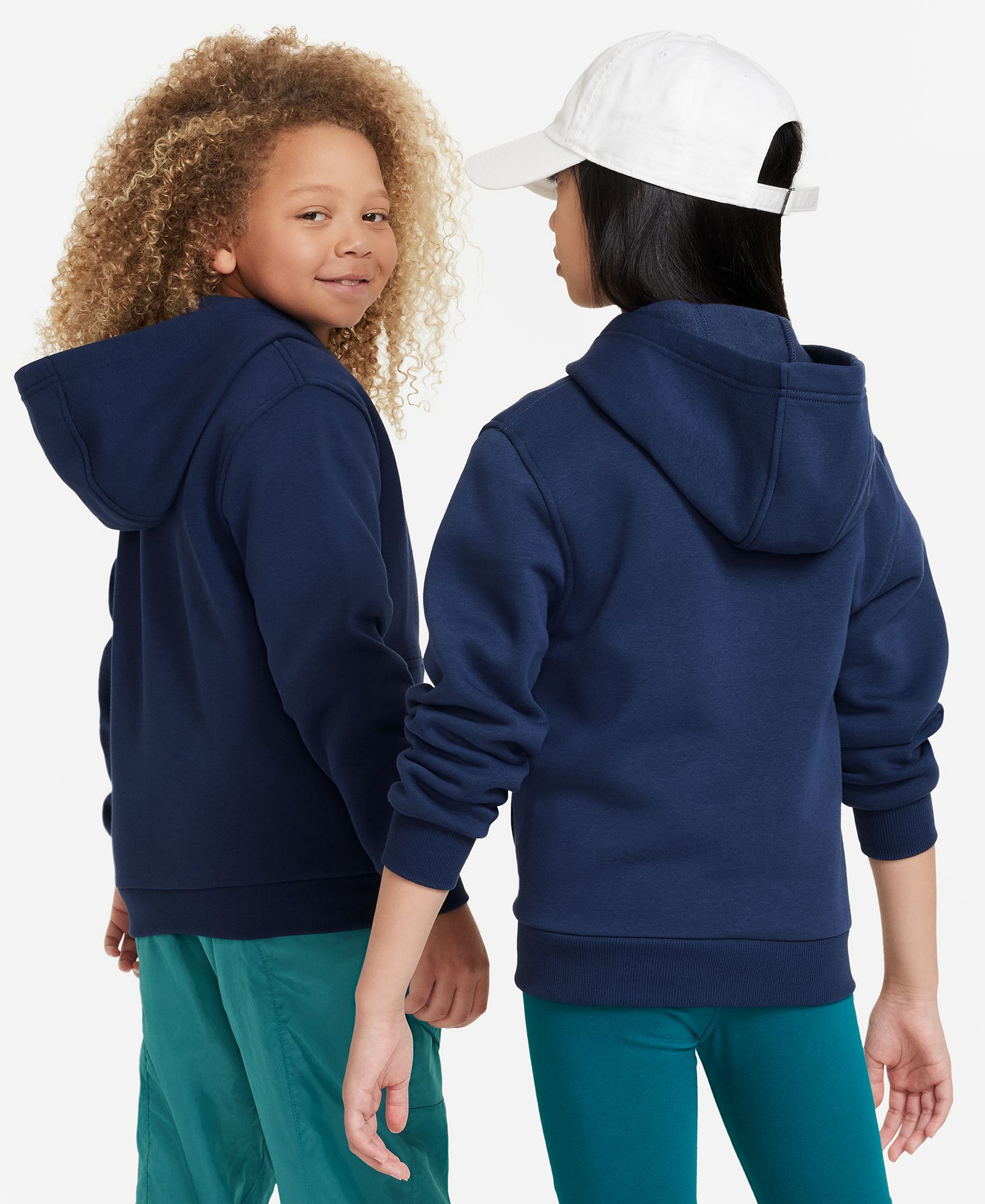 Nike Boys' and Girls' 7-20 Sportswear Club Fleece Full-Zip Hoodie - Midnight/Navy