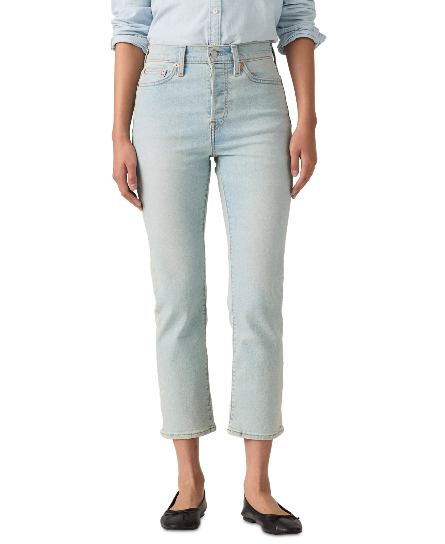 Levi's Women's Wedgie Straight-Leg High-Rise Cropped Jeans - Work Toget