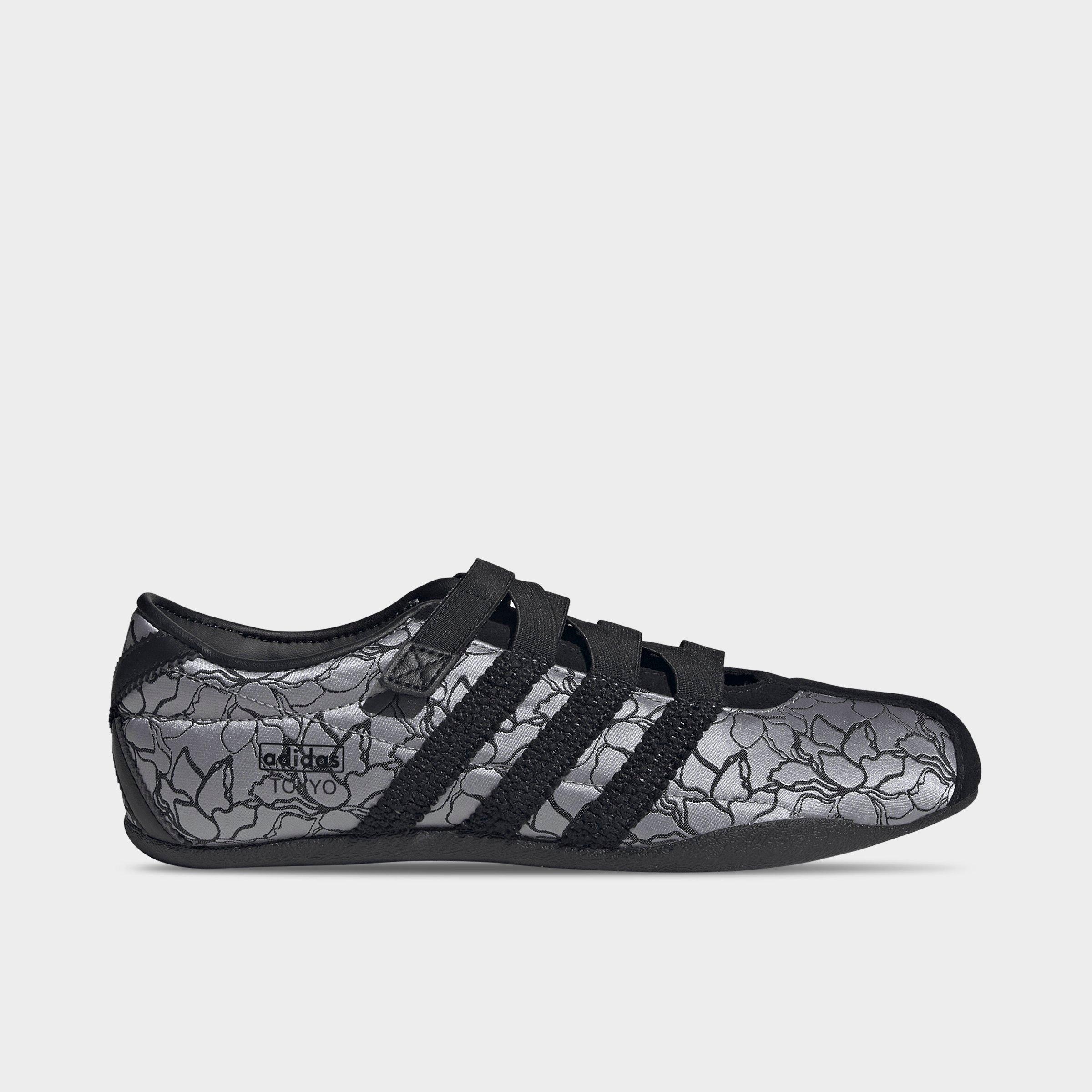Women's adidas Originals Tokyo MJ Casual Shoes - Part 2 - Iron Metallic/Core Black/Core Black - Left shoe facing left. Outside of the shoe.