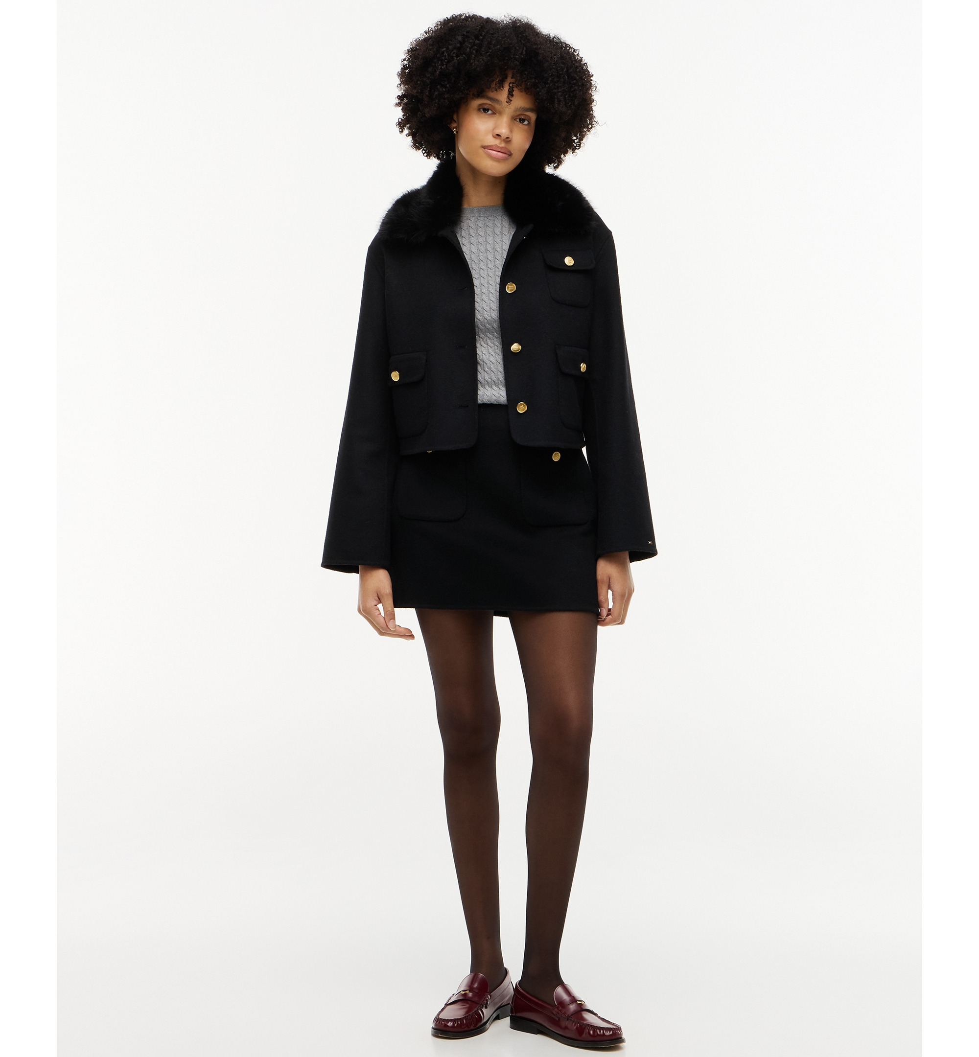 Tommy Hilfiger Women's A-Line Mini Skirt - Black