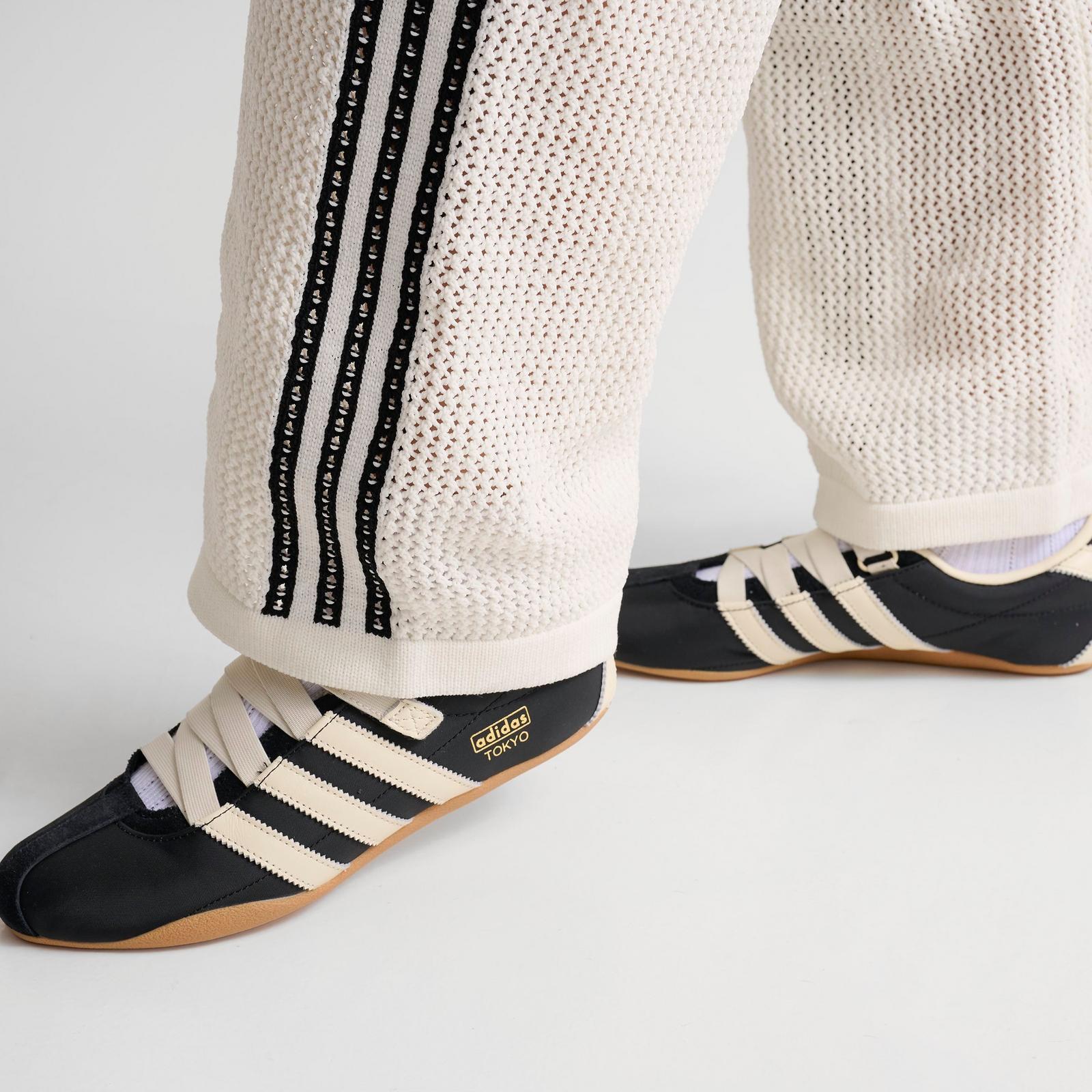 Women's adidas Originals Knitted Crochet Firebird Track Pants - Off White - view 6
