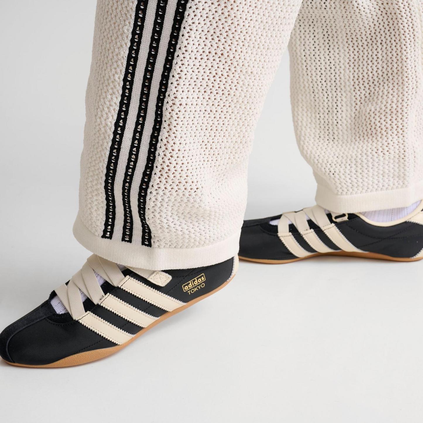 Women's adidas Originals Knitted Crochet Firebird Track Pants - Off White - view 6