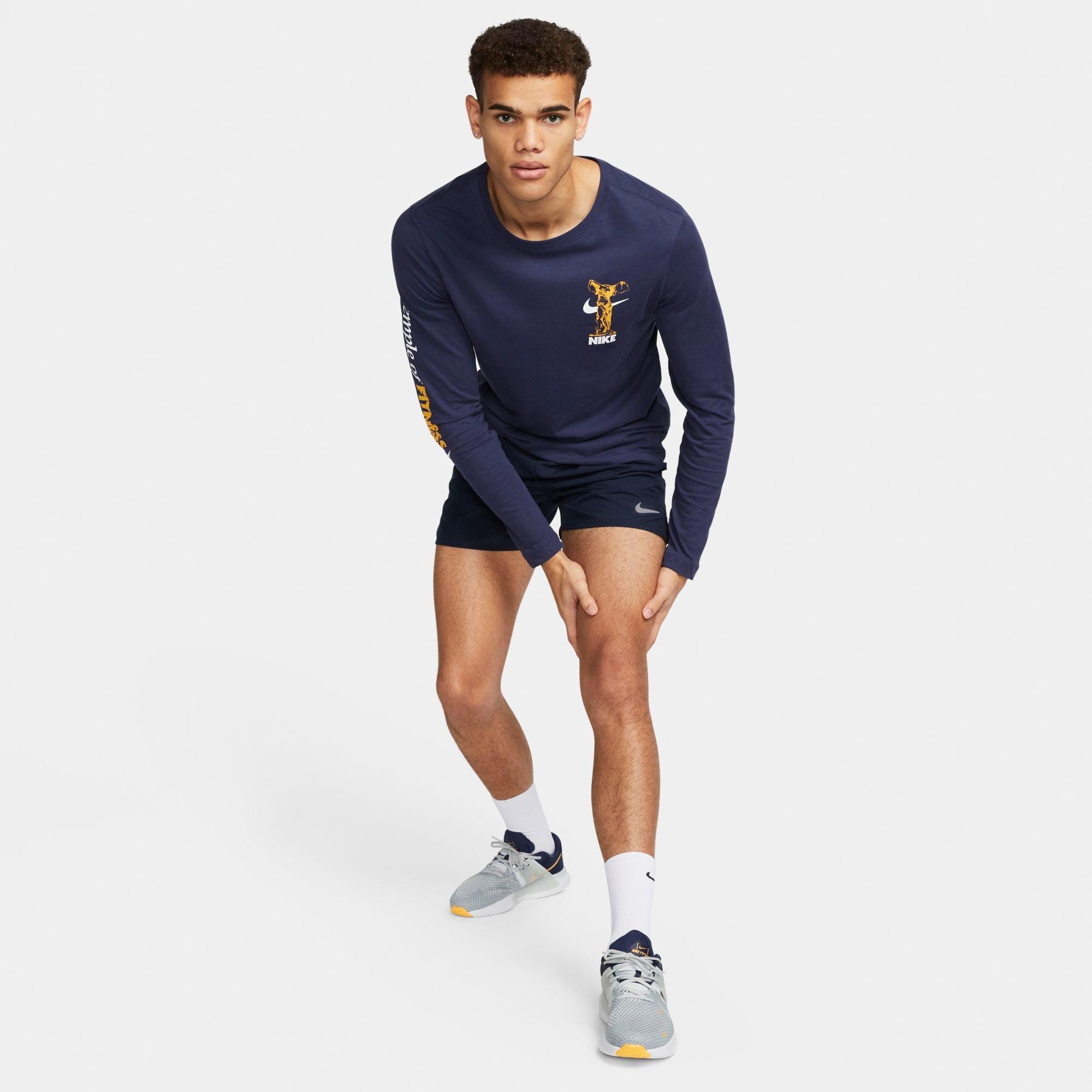 Men's Nithtke Dri-FIT Challenger 5" Brief-Lined Training Shorts - Obsidian/Obsidian/Black