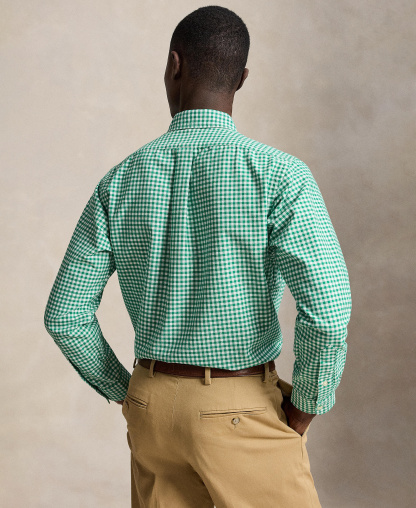 Polo Ralph Lauren Men's Classic-Fit Plaid Brushed Oxford Shirt - Scarab Green White