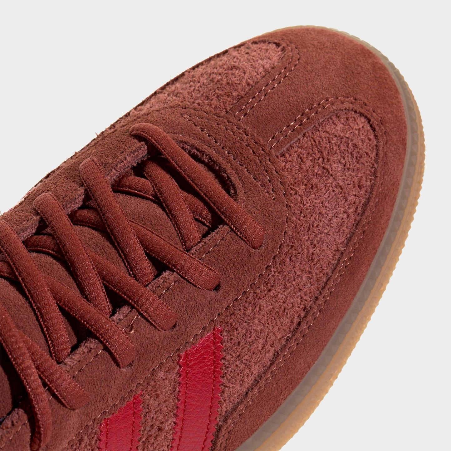 Men's adidas Originals Handball Spezial Casual Shoes - Part 1 - Burnt Sienna/Equipment Red/Gum - Detail shot