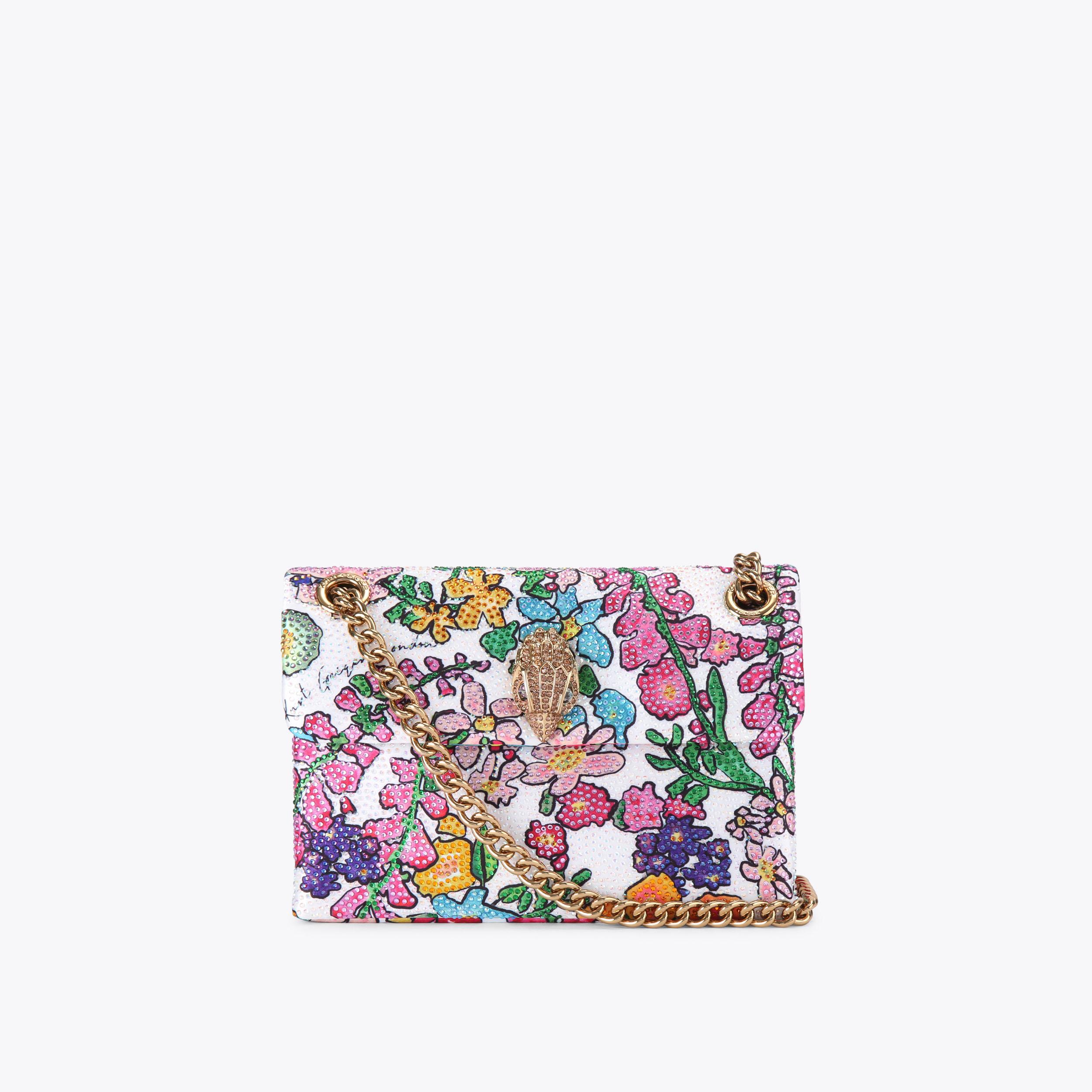 Kurt Geiger London Mini Fabric Kensington Bag - White