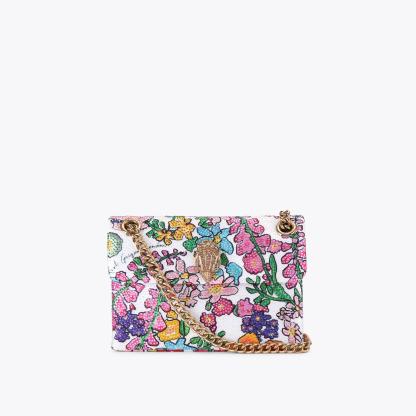 Kurt Geiger London Mini Fabric Kensington Bag - White