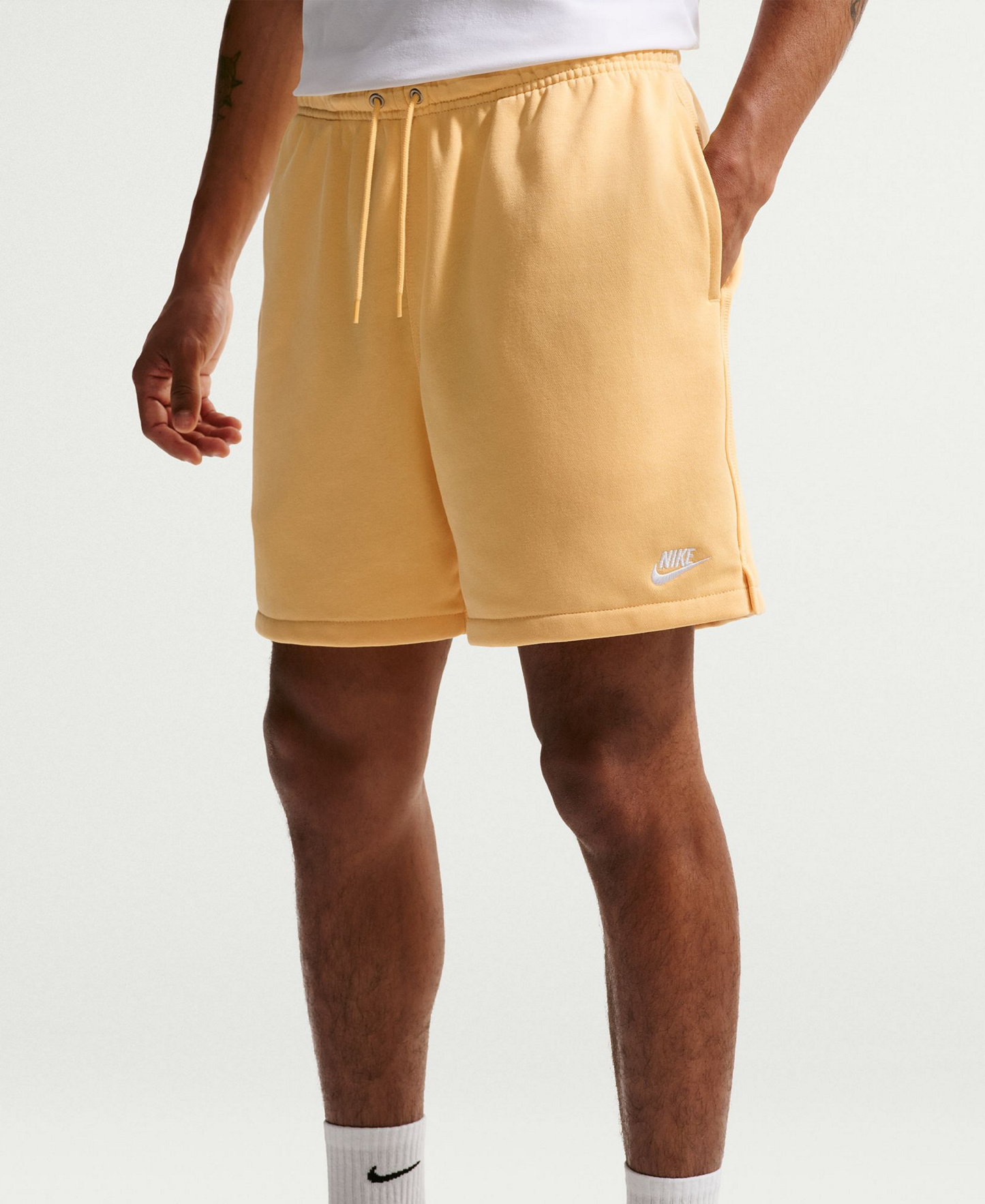Nike Men's Club French Terry Flow Pull-On Shorts - Topaz Gold