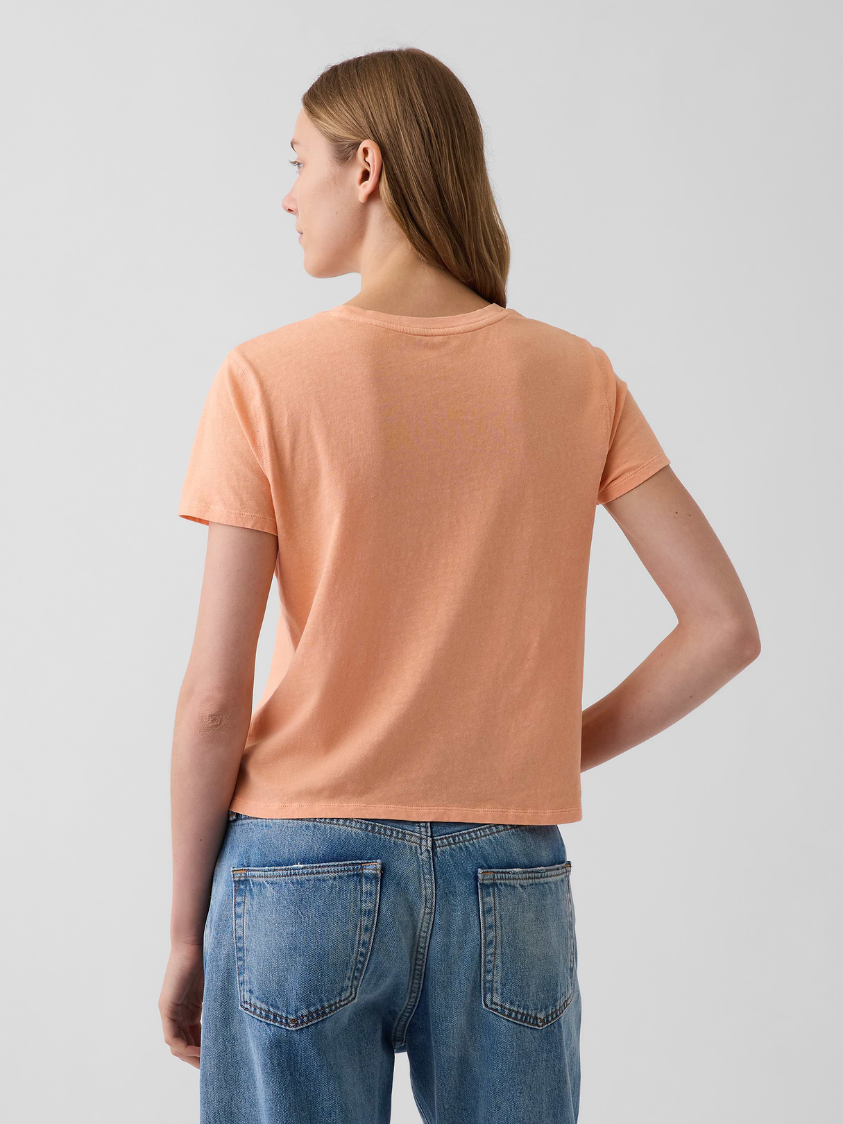 100% Cotton Authentic Shrunken T-Shirt - Harmony orange