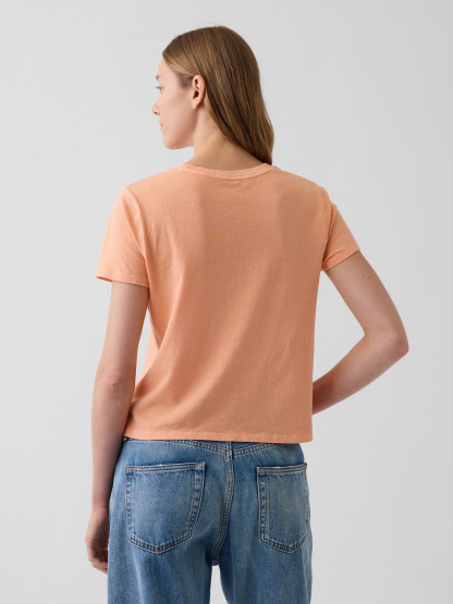 100% Cotton Authentic Shrunken T-Shirt - Harmony orange