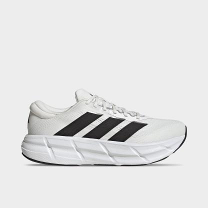Men's adidas Questar 4 Running Shoes - Cloud White/Core Black/Iron Metallic - Left shoe facing left. Outside of the shoe.