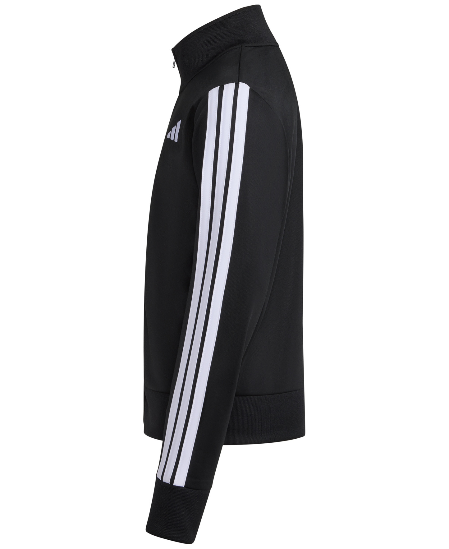 adidas Big Boys Long-Sleeve Full-Zip Essential Tricot Jacket - Black