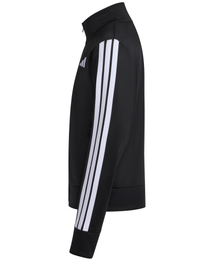 adidas Big Boys Long-Sleeve Full-Zip Essential Tricot Jacket - Black