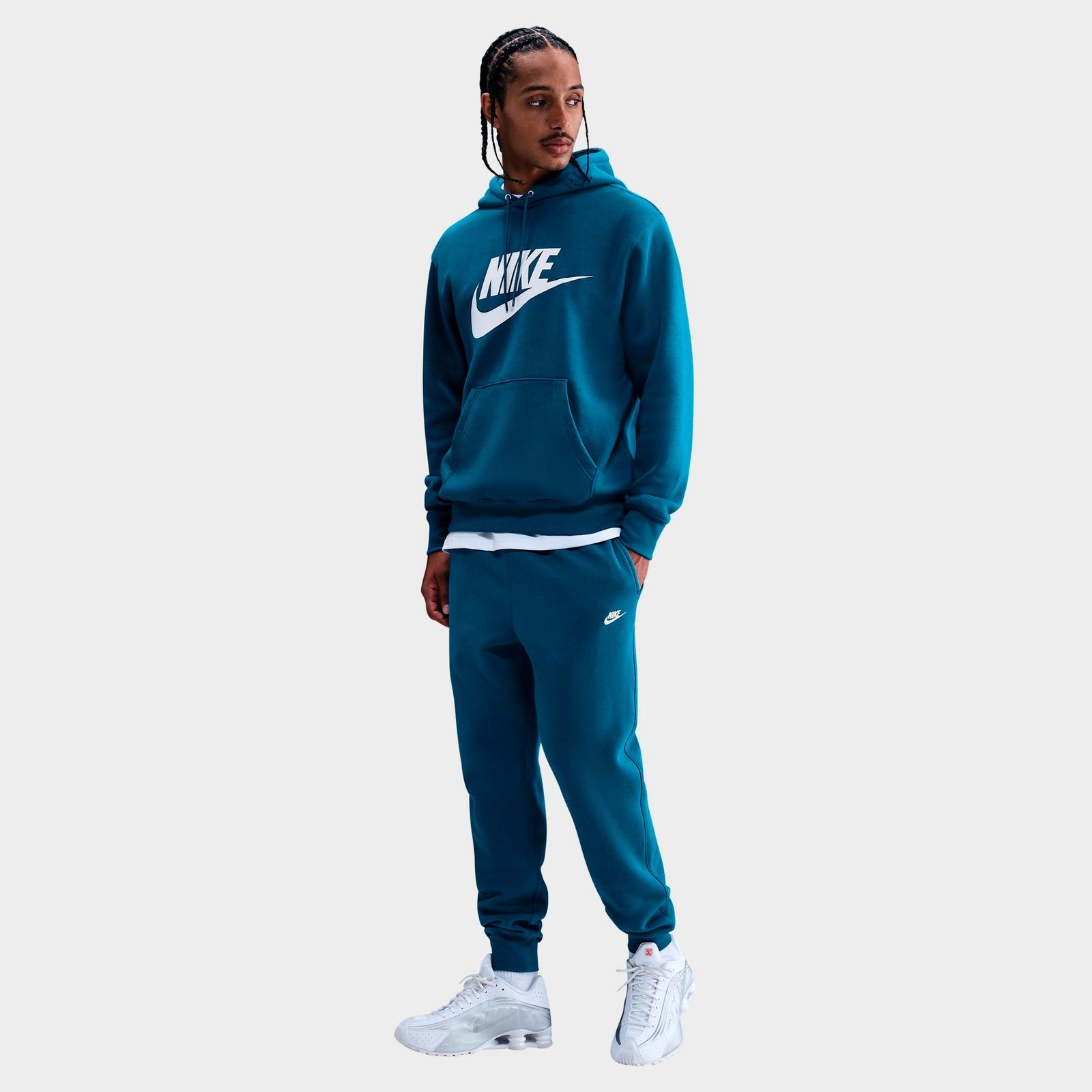Men's Nike Club Fleece Premium Jogger Pants - Green Abyss/Green Abyss/White