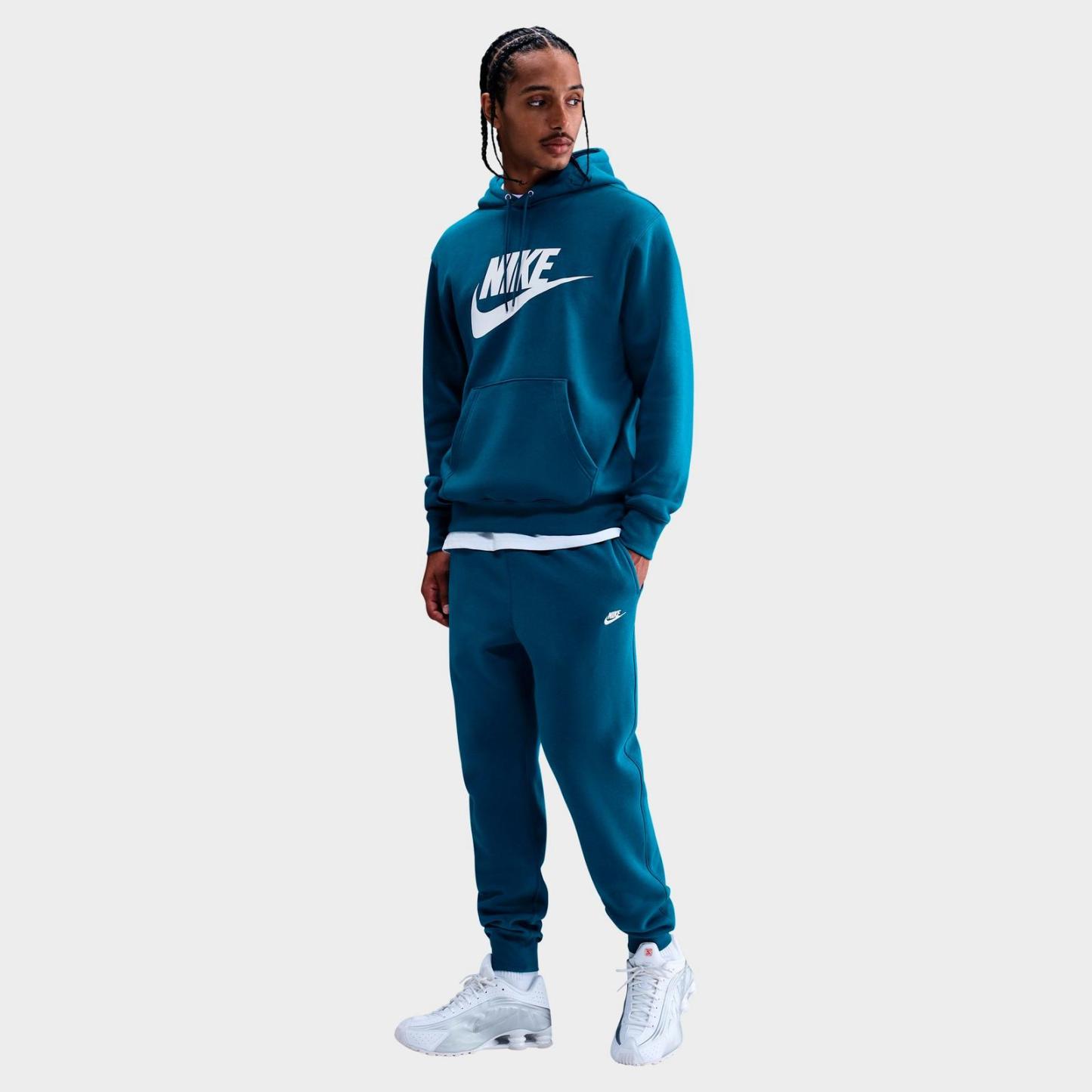 Men's Nike Club Fleece Premium Jogger Pants - Green Abyss/Green Abyss/White