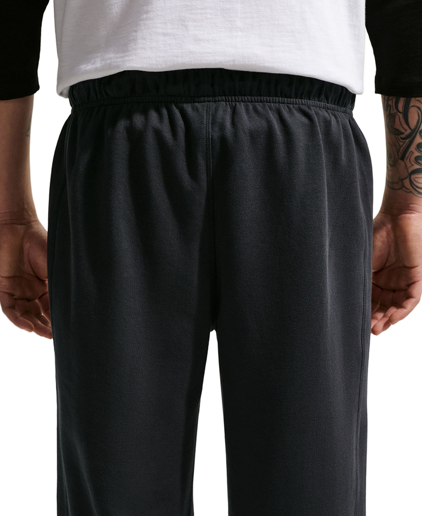 Nike Sportswear Club Men's Varsity Open-Hem Pants - Black/White