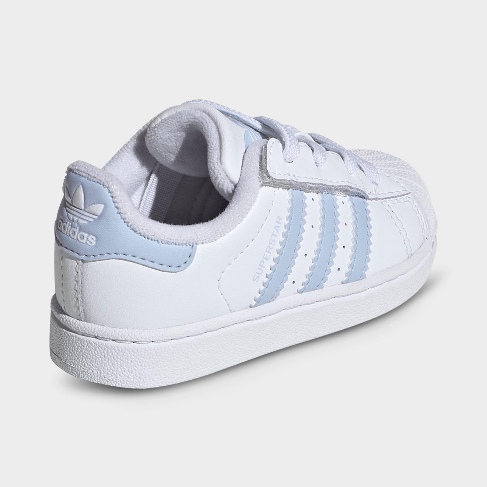 Kids' Toddler adidas Originals Superstar Casual Shoes - White/Crystal Sky/White - view 4