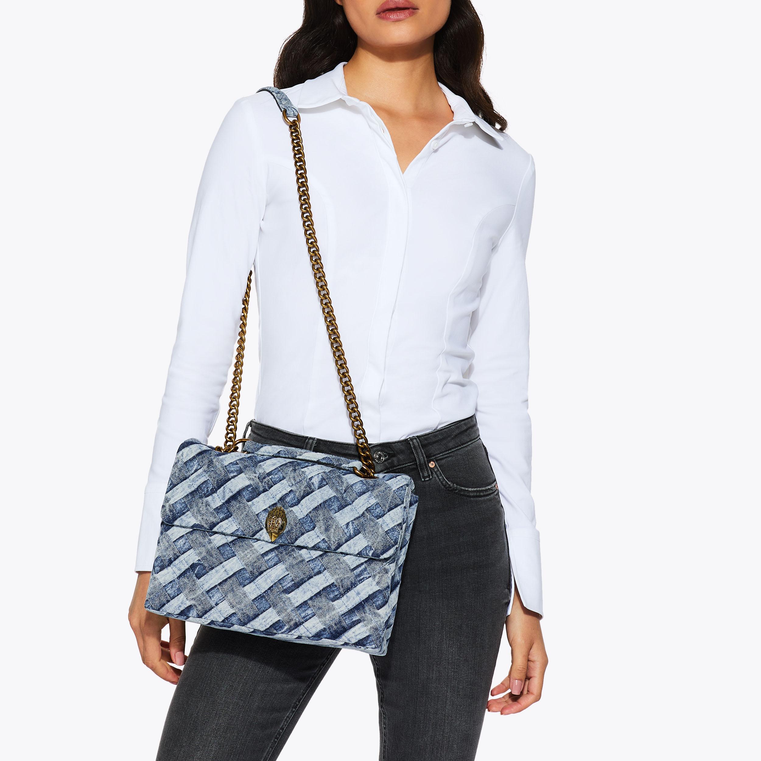 Kurt Geiger London Large Denim Kensington Bag - Blue - view 7