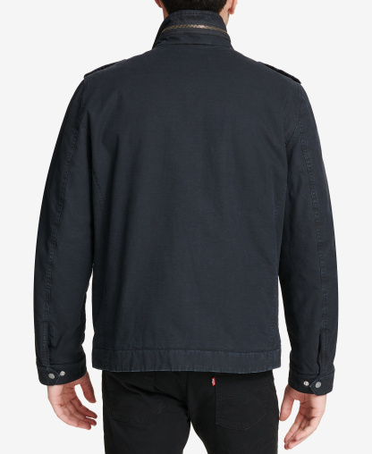 Levi's Men's Cotton Zip-Front Jacket - Navy