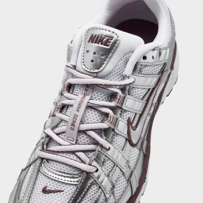 Women's Nike P-6000 Casual Shoes - White/Metallic Silver/Black/Tattoo