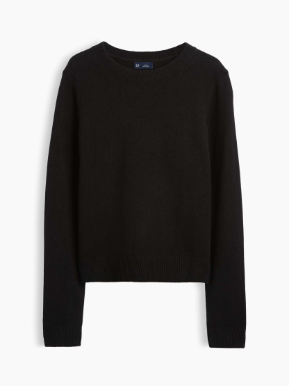 CashSoft Crew Sweater - Black