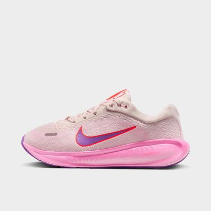 Big Kids' Nithtke Stellar Ride Running Shoes - Chalk/Pink Foam/Bright Crimson/Bright Violet - Left shoe facing left. Outside of the shoe.