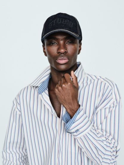 GapStudio Logo Baseball Hat - Dark denim