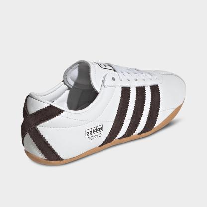 Big Kids' adidas Originals Tokyo Casual Shoes - Cloud White/Aurora Coffee/Gum - Back view