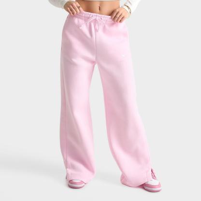 Women's Nike Sportswear Phoenix Fleece High-Waisted Wide-Leg Sweatpants - Pink Foam/Sail