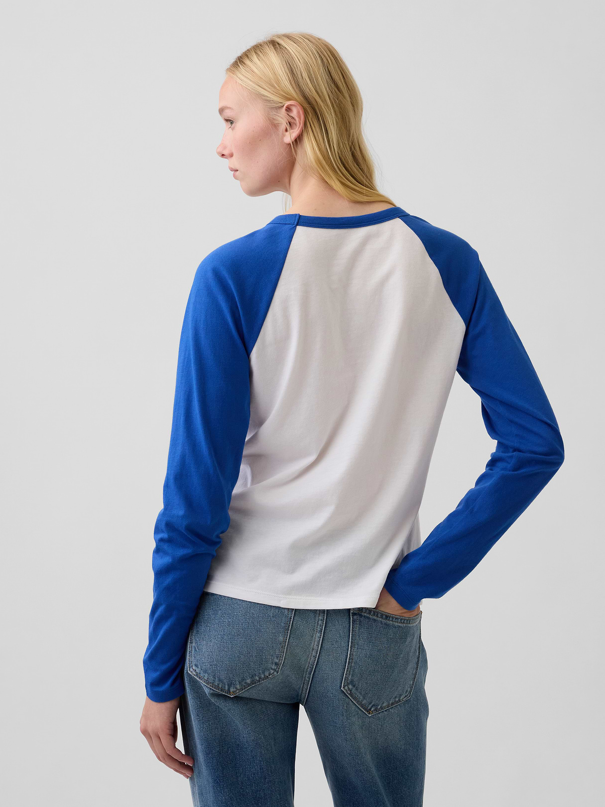 Organic Cotton VintageSoft Raglan T-Shirt - Primary blue