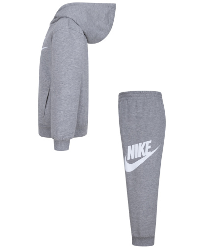 Nike Boys' 4-7 Club Fleece Logo Hoodie and Sweatpants, 2-Piece Set - Dark Gray Heather