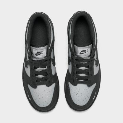 Little Kids' Nithtke Dunk Low Casual Shoes - Anthracite/Anthracite/Light Smoke Grey - Top view