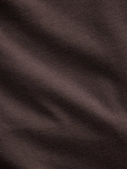 Knit Relaxed Track Pants - Terra brown with pink stripe