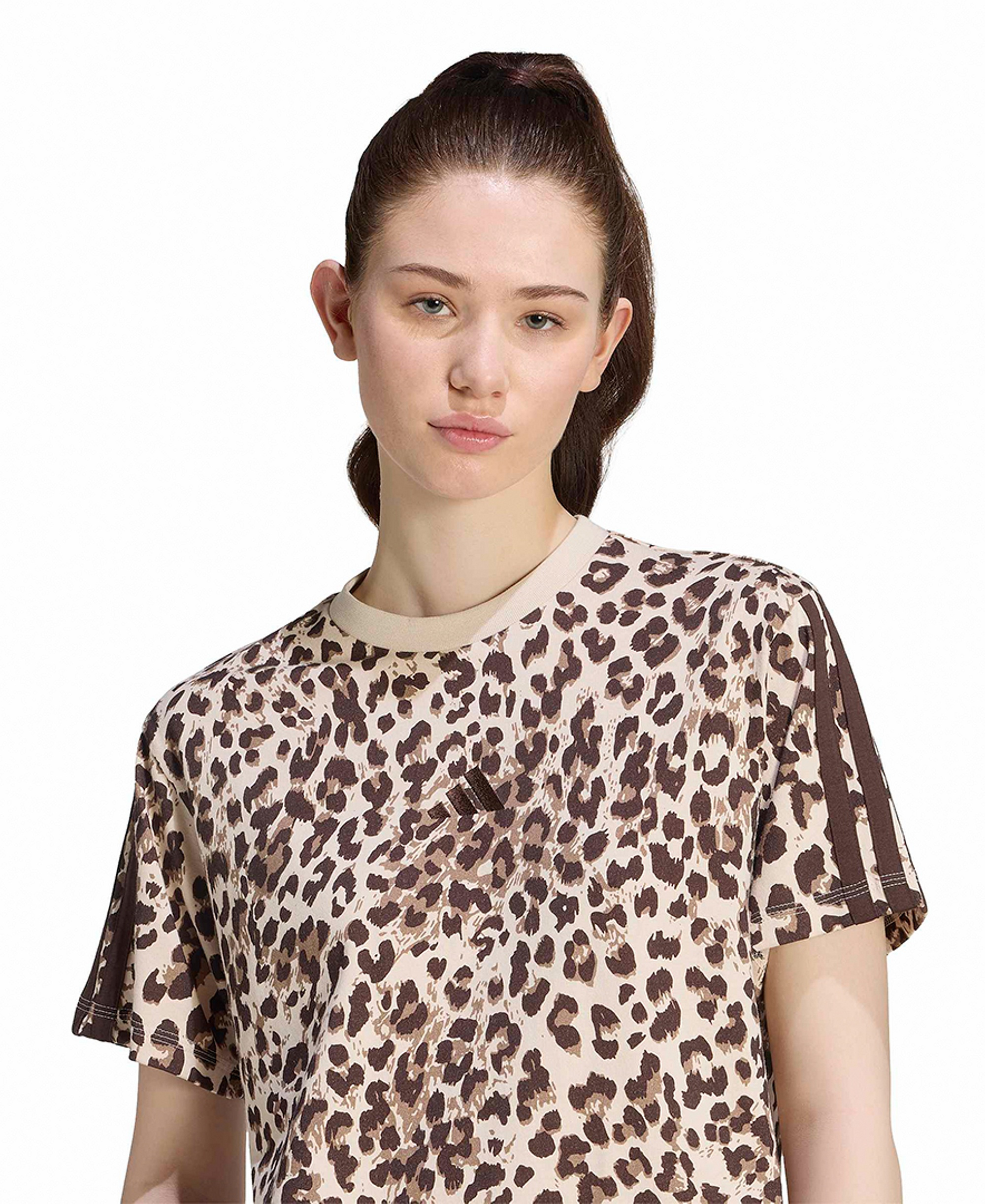 adidas Women's Seasonal Essentials Printed T-Shirt - Multicolor/crystal Linen
