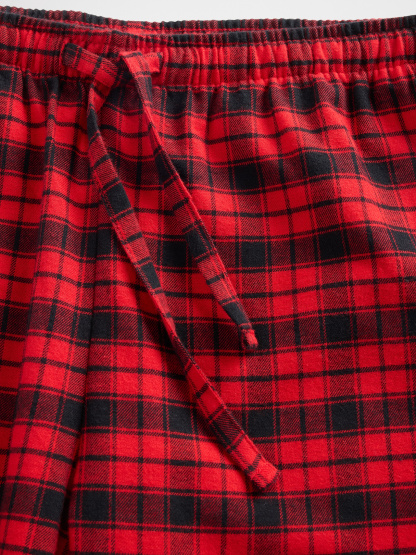 Adult Softest Flannel PJ Pants - Red plaid print
