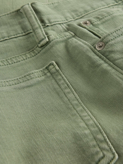 High Rise '90s Slim Straight Jeans - Twig green