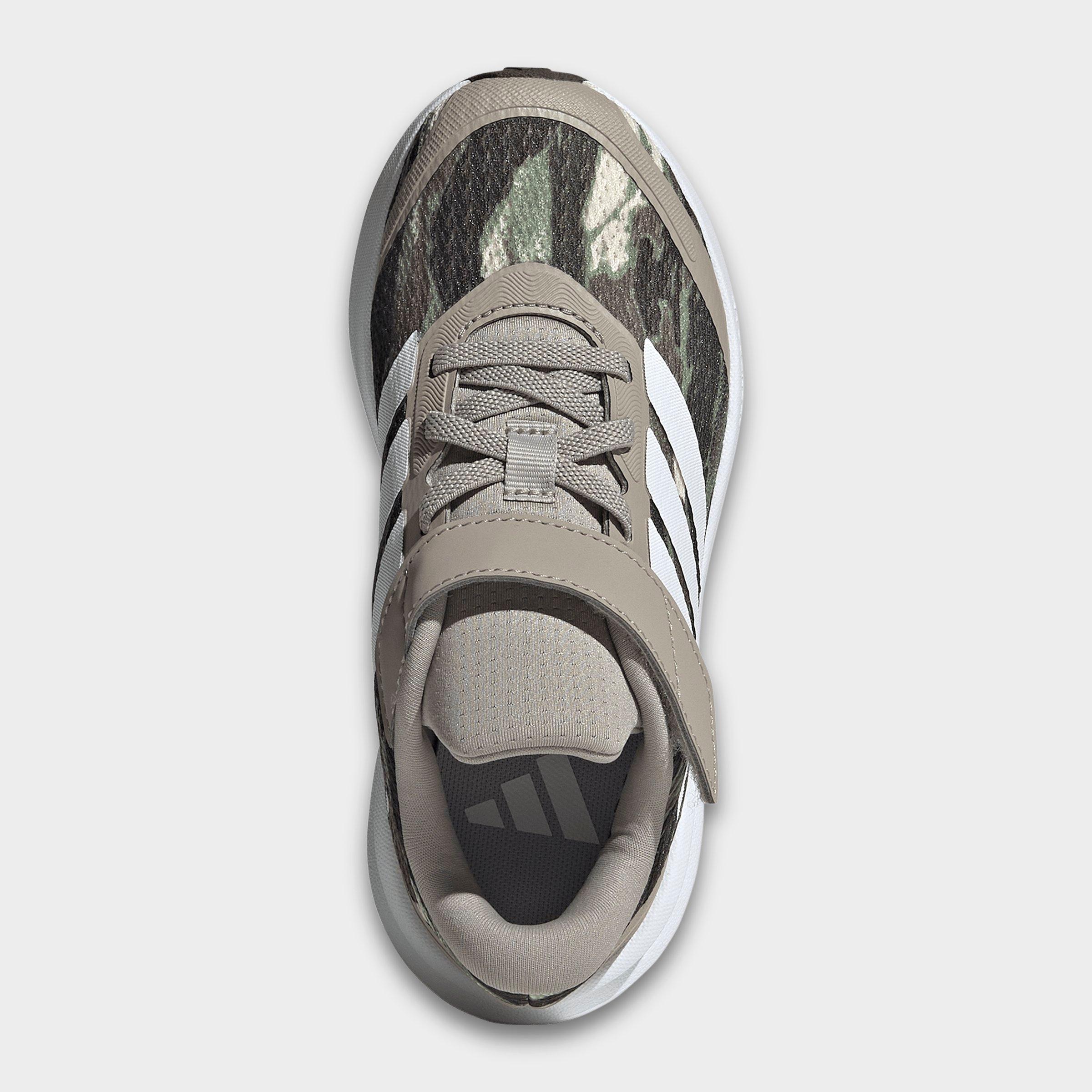 Little Kids' adidas Runfalcon 6 Hook-And-Loop Stretch Lace Casual Shoes - Light Brown/Cloud White/Dark Brown - Top view