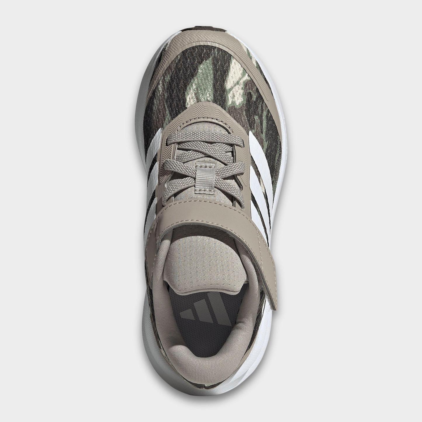 Little Kids' adidas Runfalcon 6 Hook-And-Loop Stretch Lace Casual Shoes - Light Brown/Cloud White/Dark Brown - Top view