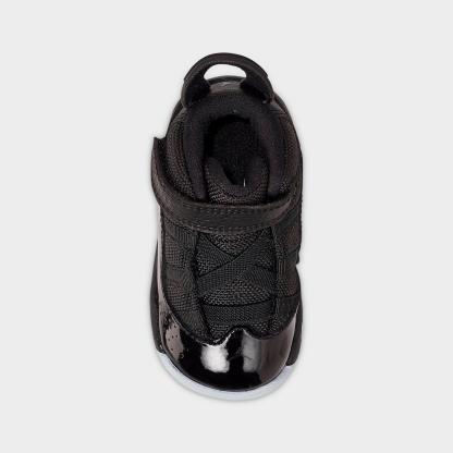 Kids' Toddler Air Jordan 6 Rings Basketball Shoes - Black/White - view 5