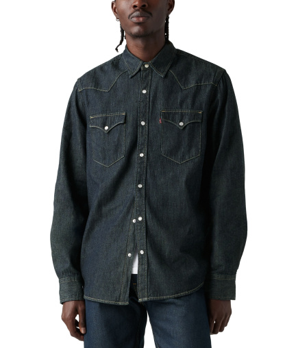 Levi's Men's Classic-Fit Western Shirt - Dark Rinse