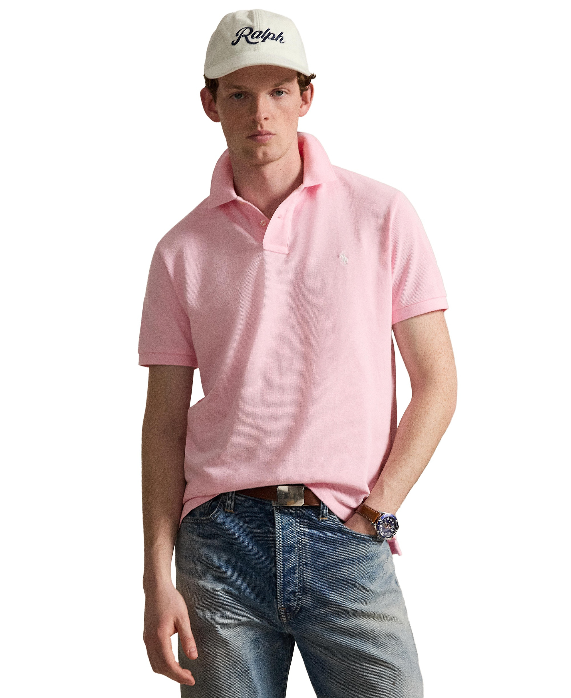 Polo Ralph Lauren Men's Classic-Fit Mesh Polo Shirt - Bath Pink/C1730