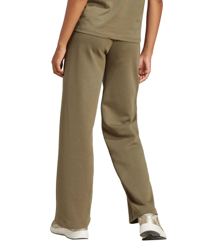 adidas Women's Essentials Small Logo Feel Cozy Open Hem Pants - Olive Strata/White