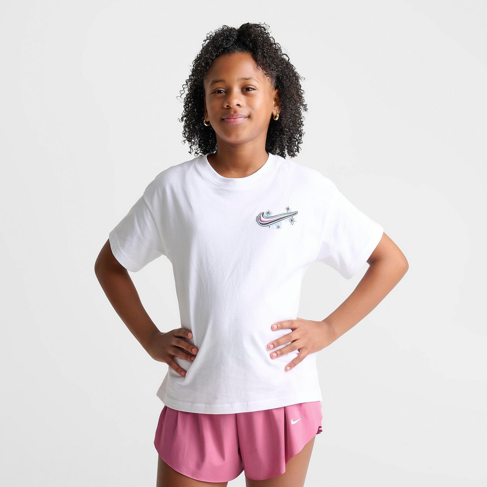 Girls' Big Kids' Nike Sportswear Doodle T-Shirt - White