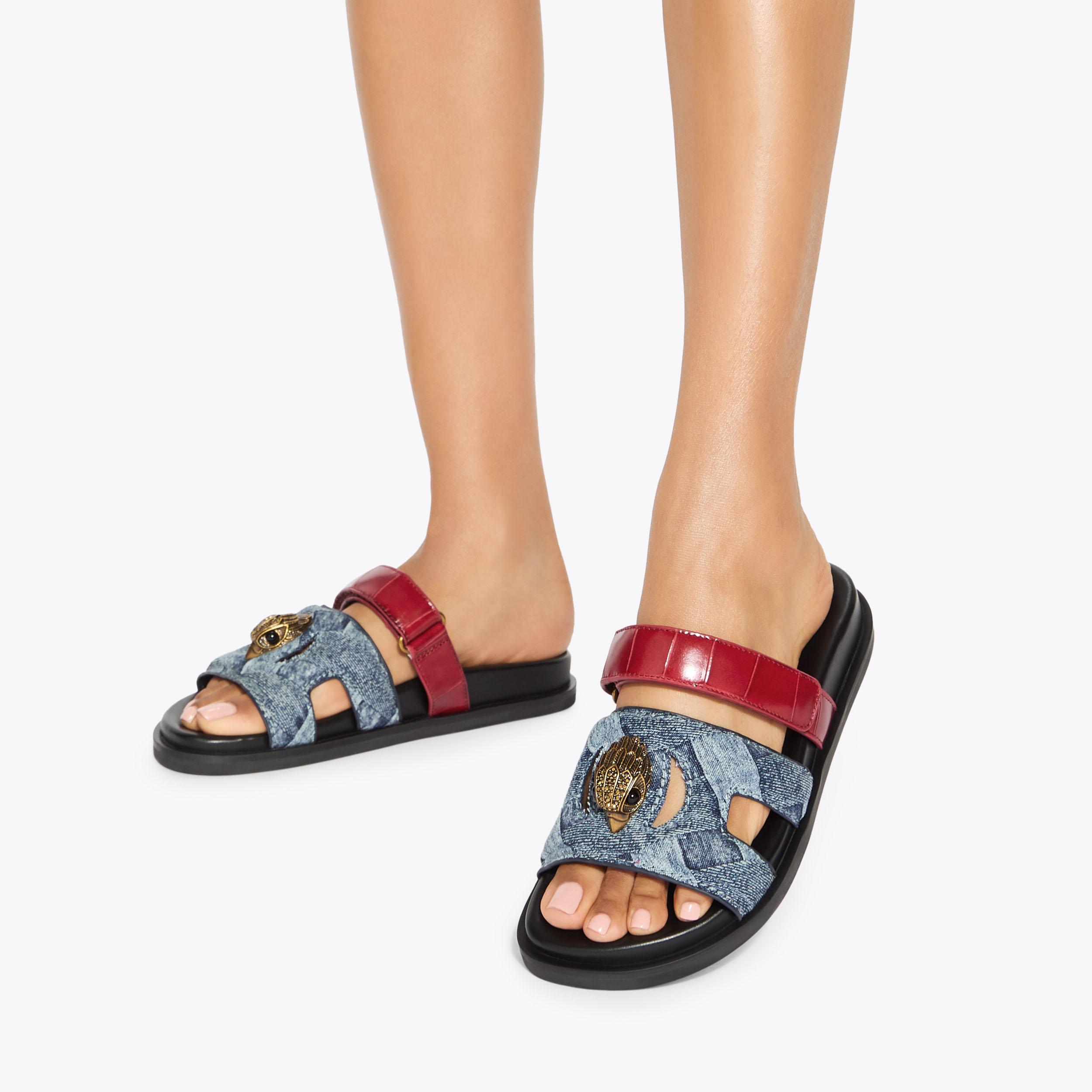 Kurt Geiger London Eagle Cut Out Sandal - Blue - view 2
