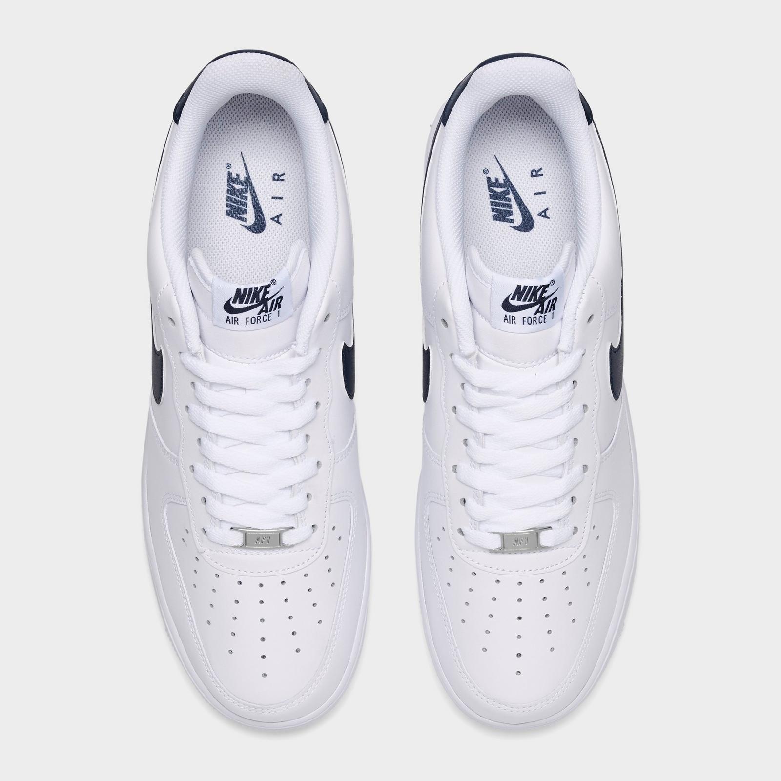 Men's Nike Air Force 1 '07 Low Casual Shoes - White/College Navy