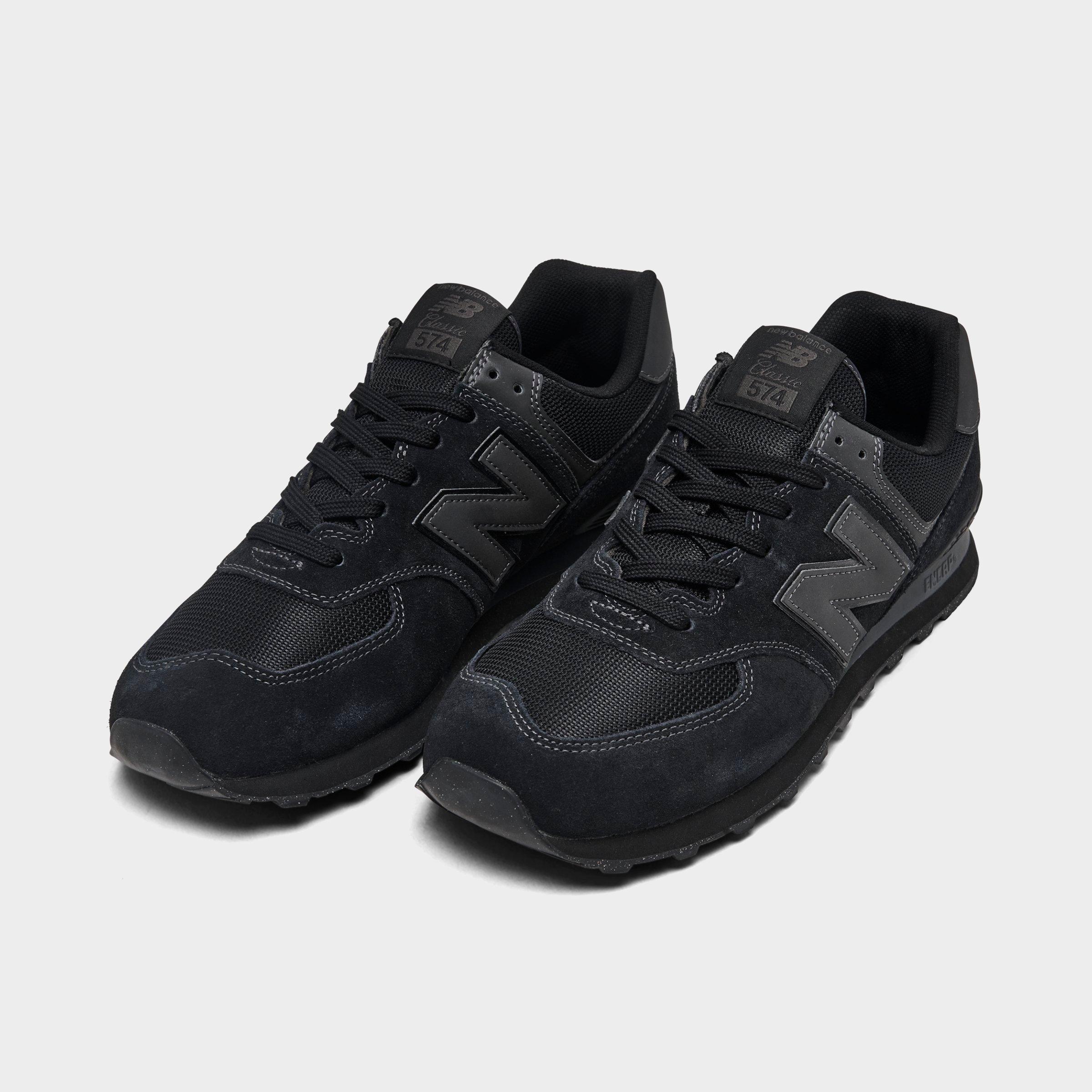 Men's New Balance 574 Core Casual Shoes - Black/Black - view 2