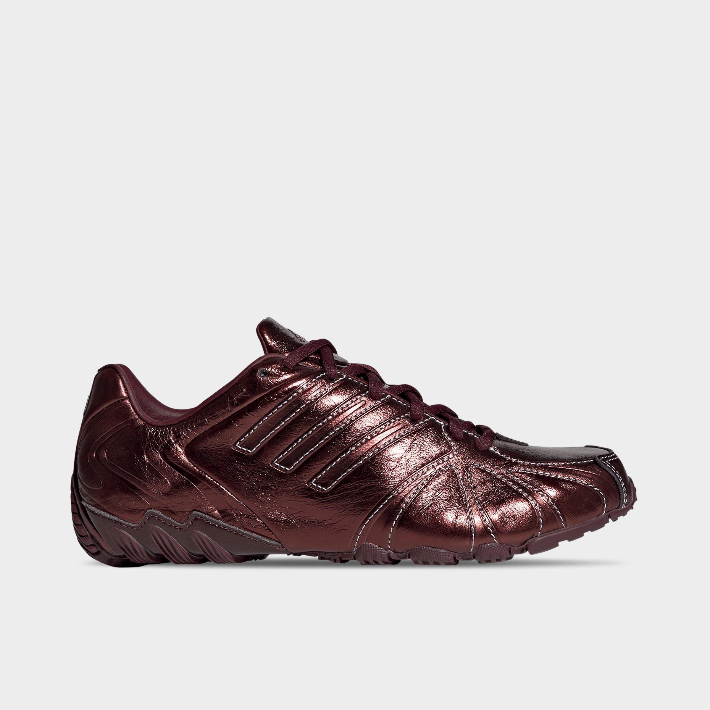 Women's adidas Originals Ghost Sprint Casual Shoes - Part 1 - Maroon/Clear Sky/Gold Metallic - Left shoe facing left. Outside of the shoe.
